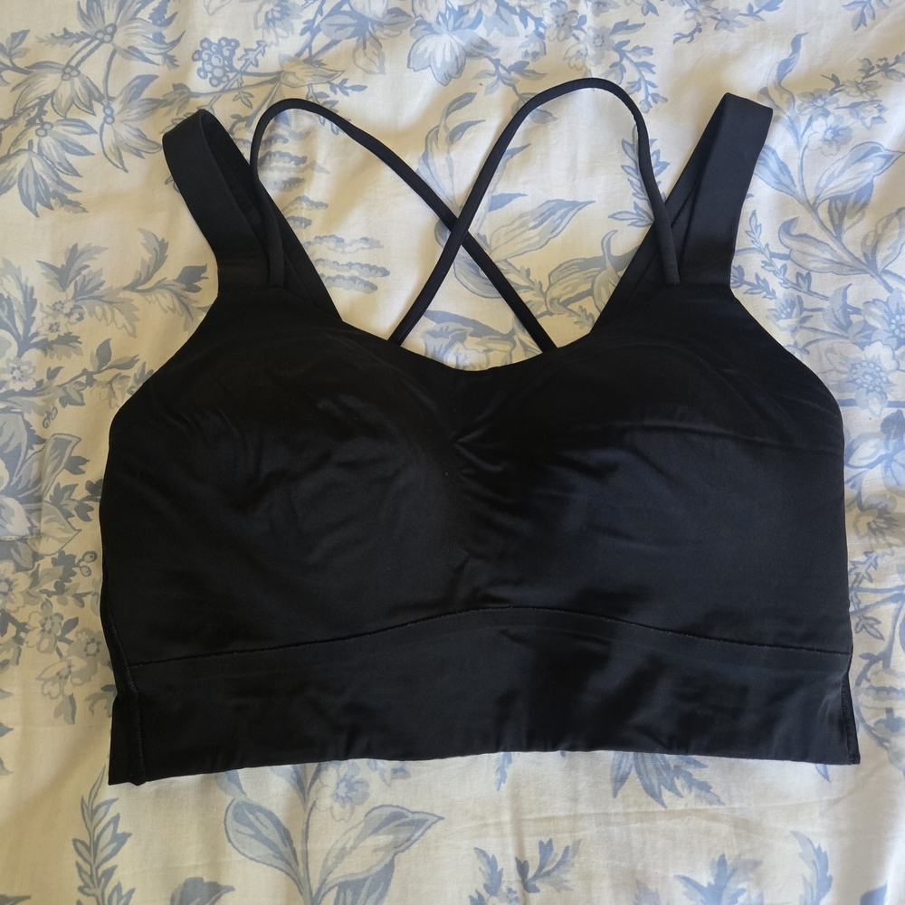 lululemon athletica Black Crossback Seamless Sports Bra